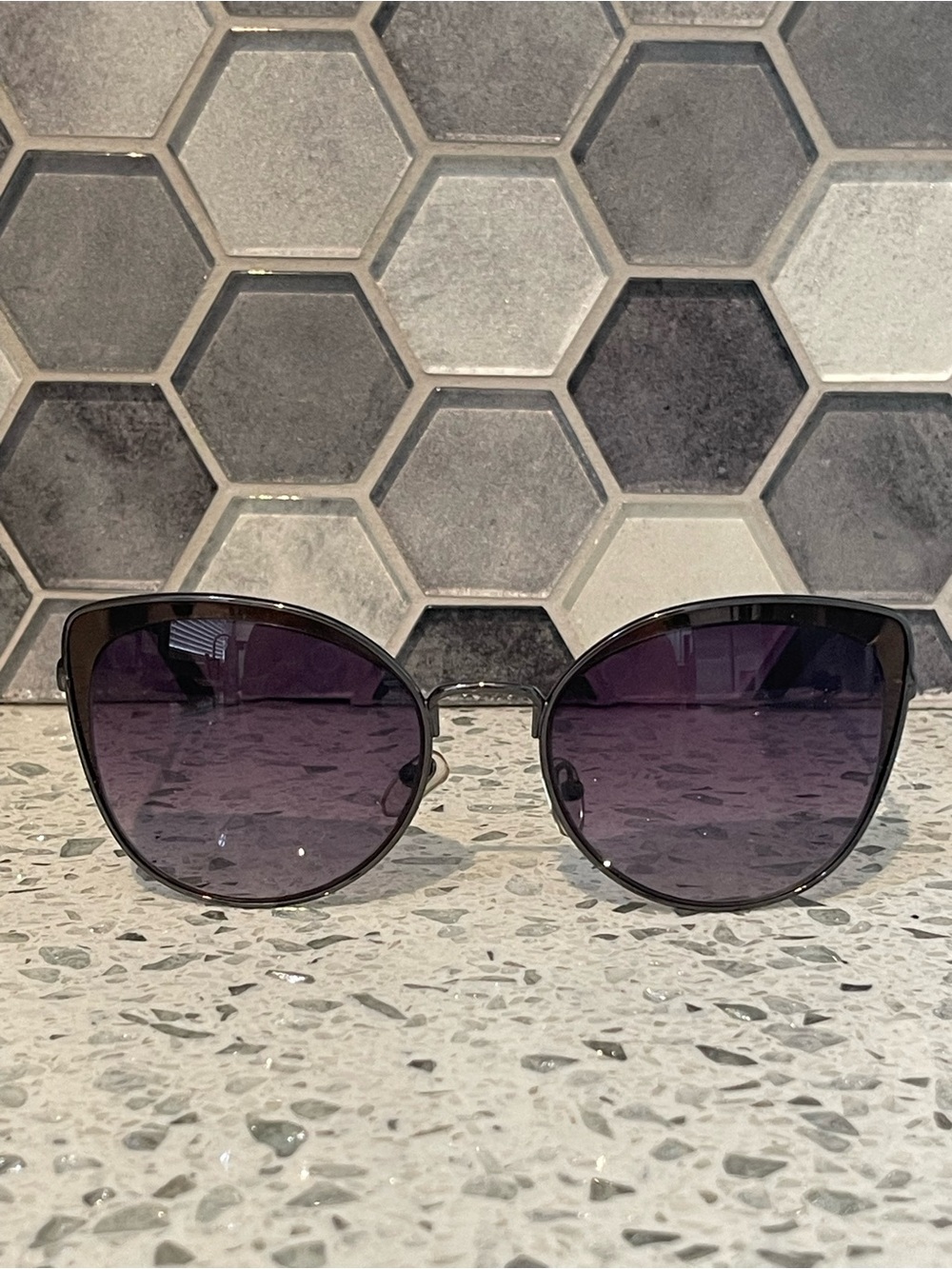 Lucky Brand Women's Gunmetal Sunglasses with Gradient Lenses